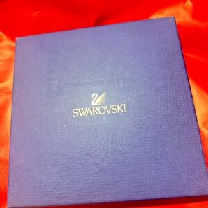 Swarovski Royal Blue Box with Gold Logo